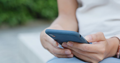 Use of mobile phone at the park