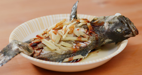 Chinese style steamed fish