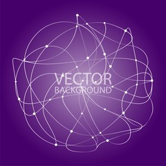 Creative abstract geometric background with glossy circles. purple vector background.