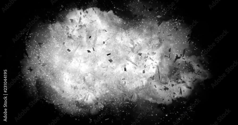 Wall mural realistic explosion and blasts with luma channel. visual effects element.