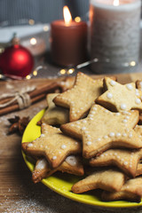 star shaped ginger cookies
