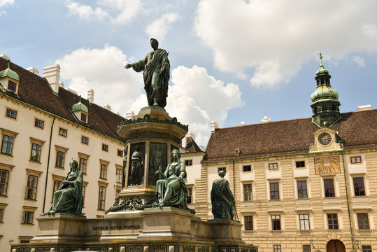 Monument to Emperor Franz I at the Hofburg Palace in Vienna, Austria