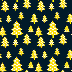 Christmas seamless pattern with christmas tree and snowflakes, vector background.Design template for wallpaper,fabric,wrapping,textile