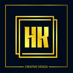 Obraz premium Initial Letter HK Logo Template Design Vector Illustrator