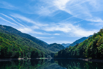 Naklejka na ściany i meble Biogradsko lake in the national park Biogradska Gora (Montenegro, Europe)