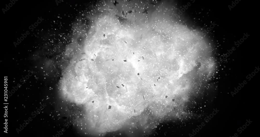 Wall mural realistic explosion and blasts with luma channel. visual effects element.