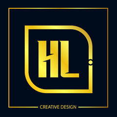 Initial Letter HL Logo Template Design Vector Illustrator