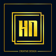 Initial Letter HN Logo Template Design Vector Illustrator