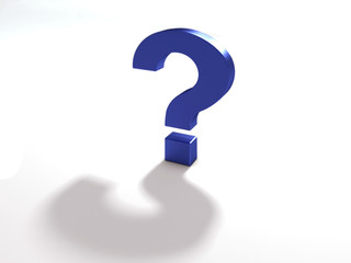 Question Mark Isolated. Brilliant. 3D Render illustration