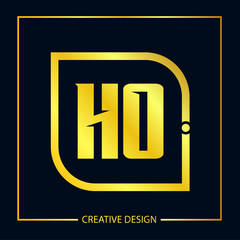 Initial Letter HO Logo Template Design Vector Illustrator