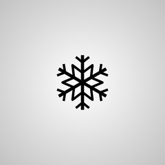 snowflake isolated on white background. Icon.
