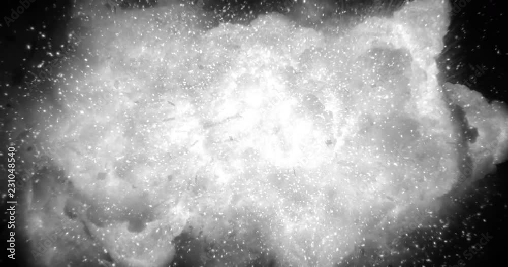 Wall mural realistic explosion and blasts with luma channel. visual effects element.