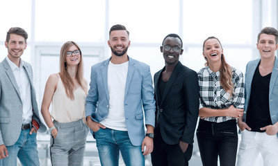 Fototapeta premium Group of people in front of a white background