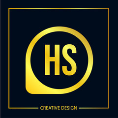 Initial Letter HS Logo Template Design Vector Illustrator