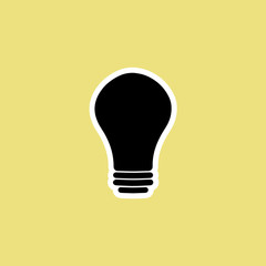 light bulb icon. vector illustration