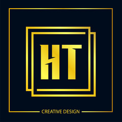 Obraz premium Initial Letter HT Logo Template Design Vector Illustrator