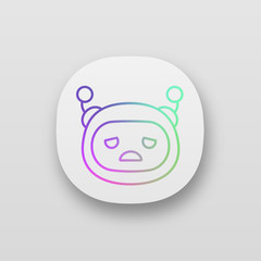 Sad robot emoji app icon