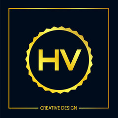 Initial Letter HV Logo Template Design Vector Illustrator