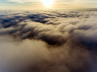Aerial view on clouds