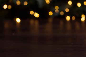 Yellow bokeh holiday. Abstract Christmas holiday background
