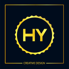Initial Letter HY Logo Template Design Vector Illustrator