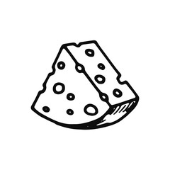 cheese icon. isolated black object