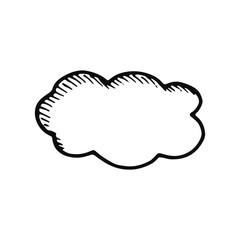 cloud icon. isolated black object