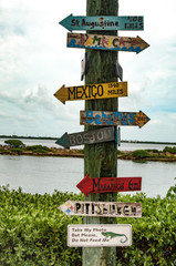 Duck Cay mileage post