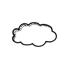 cloud icon. isolated black object