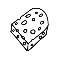 cheese icon. isolated black object