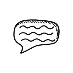 dialog icon. isolated black object