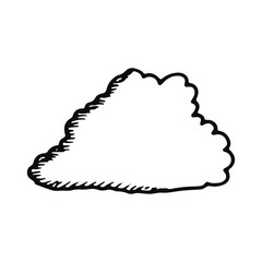 cloud icon. isolated black object