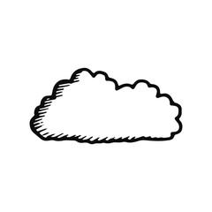cloud icon. isolated black object