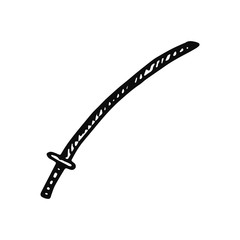 sword icon. isolated black object