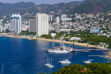 Acapulco Mexico Pacific Ocean View of the Port and La Costera