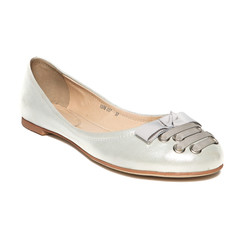 Women's flets shoes leather isolated on white background © GreenStock