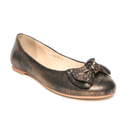 Women's flets shoes leather isolated on white background © GreenStock