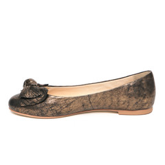 Women's flets shoes leather isolated on white background © GreenStock