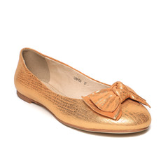 Women's flets shoes leather isolated on white background © GreenStock