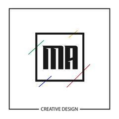 Initial Letter MA Logo Template Design Vector Illustration