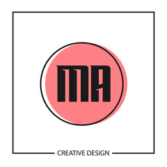 Initial Letter MA Logo Template Design Vector Illustration