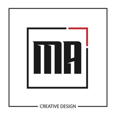 Initial Letter MA Logo Template Design Vector Illustration