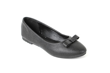 Women's moccasinse shoes leather isolated on white background