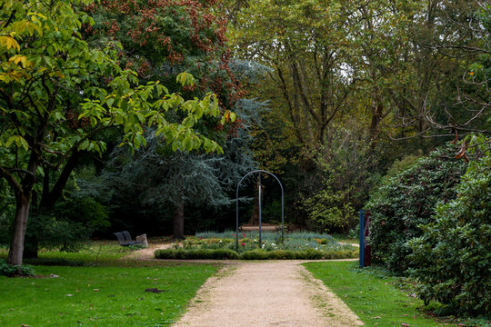 Blumenbeet im Park