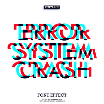 Error System Crash Font Glitch Effect