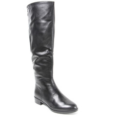 Women's demi-season high boots isolated on white background