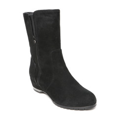 Women's demi-season high boots isolated on white background