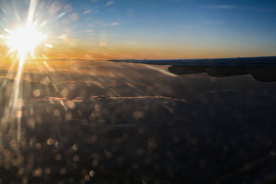Sun. sky. aircraft.