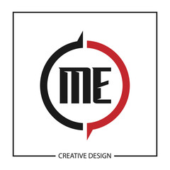 Initial Letter ME Logo Template Design Vector Illustration