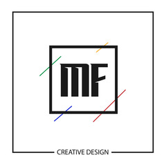 Initial Letter MF Logo Template Design Vector Illustration